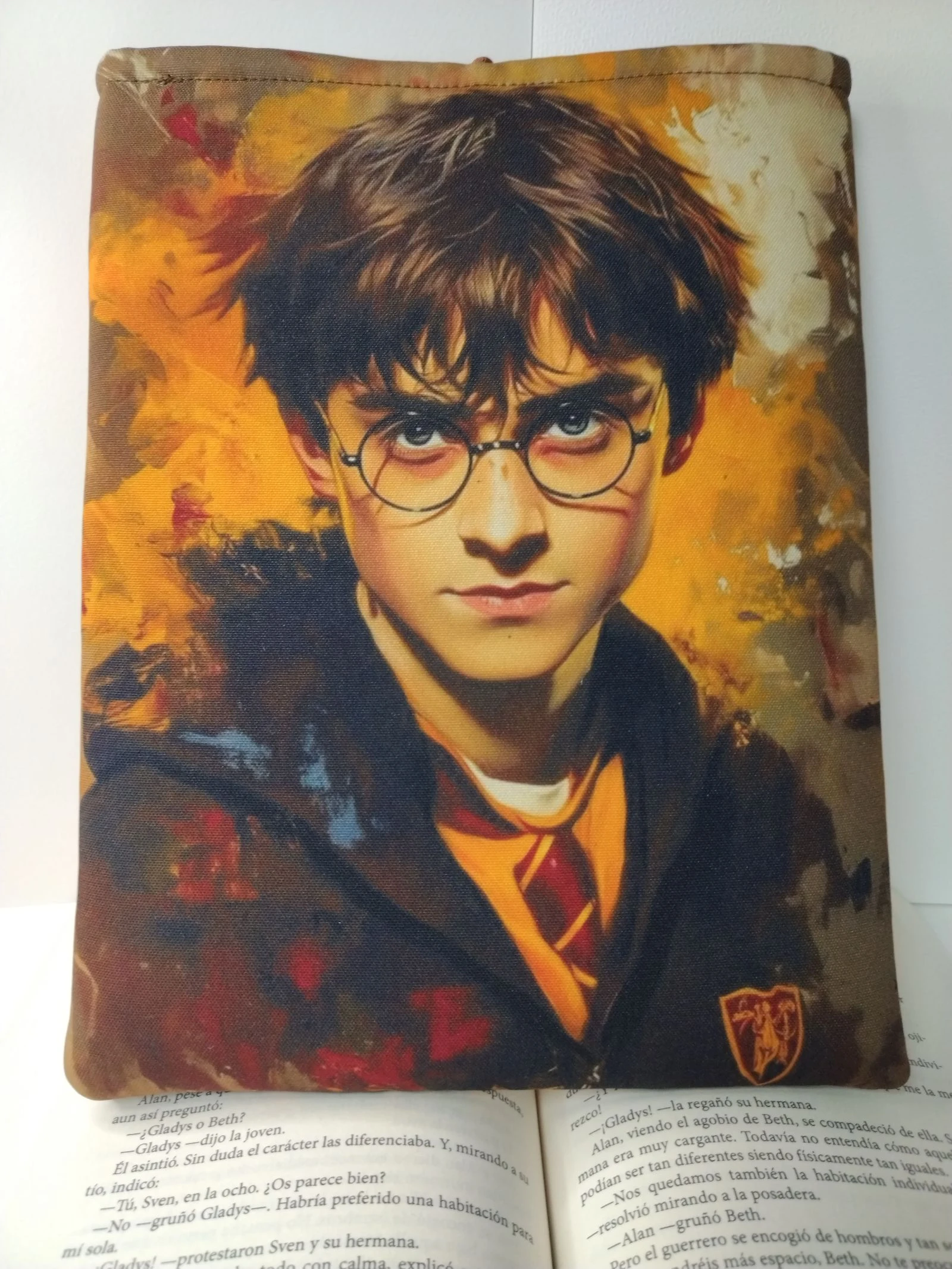 Funda acolchada para libros Harry Potter  - Hecho a mano.